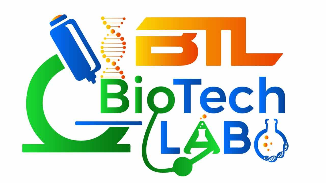 Biotech Lab Logo / Reasearch lab/pcr/pathologist/biotechnology/laboratory/btl/biotechmultan